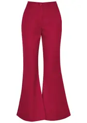 BY Malene Birger Amores Flared Twill Trousers - Red - 12 12