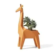 Succulent Planter Giraffe Statue Decor Animal Gifts Modern Sculpture Figurine