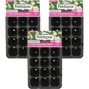 Ozoffer 3PCS of 12 Hole Plant Seeds Grow Plant Propagation Nursery Seedling Tray Set