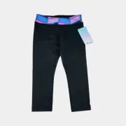 Ivivva lululemon Girls Rhythmic Crop Capri Leggings Black Pink Reversible NWT