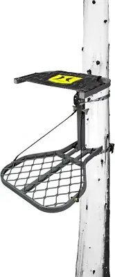 Rival Micro Hang-On Portable Aluminum Big Game Hunting Tree Stand with Adjustabl
