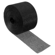 2 Inch Wide 11 Yards Burlap Fabric Ribbon Jute Crafts Decoration Roll Black