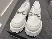 Tony Bianco Greer Loafer Milk Carpretto Size 8 Brand New In Box White Flat