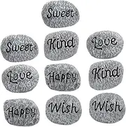 PAMINGONO Resin Stones for Landscaping 10pcs Pebbles Decorations Garden Rocks Outdoor Decor Pond Fountain and Fish Tank