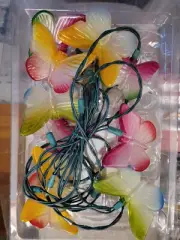 Decorative Light String 10 Multi Color Butterflies 11ft Long 357