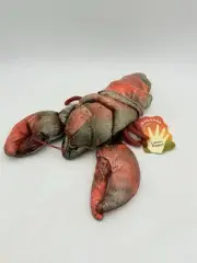 Folkmanis Lobster Hand Puppet Plush Realistic Ocean Fish Tags Red Shell Fish