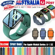 40mm 44mm Silicone Sports iWatch Band Strap For Apple Watch Series 6 5 4 3 2 SE