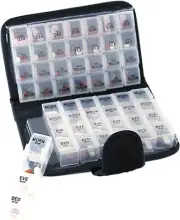 Smart Essentials 14 Day Pill & Vitamin Organizer 2 Weeks Am/pm 4 Doses A Day Tra