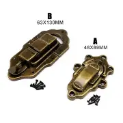 Large Heavy Duty Wooden Chest Box Case Trunk Toggle Catch Chest Hasp Latch Screw