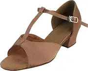 [Very Fine] Girl's Clc801g Youth Children Ballroom Latin Rhythm Salsa Tango Foxtrot T-Strap Practice Dance Shoe