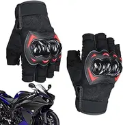 Screen Touch Mittens - Touch Screen Half Finger Gloves | Hot Weather Riding Gear, Ergonomic Cycling Mittens for Road Racing, Climbing