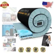 Portable Memory Foam Sleeping Pad - Waterproof Twin Roll-Up Mattress for Camping