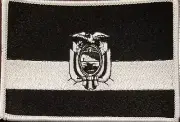 ECUADOR Flag Patch W/ VELCRO® Brand Fastener Tactical Morale B & W Emblem #15