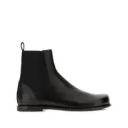 [Fendi] Fendi Leather Ankle Boots 9 US BLACK