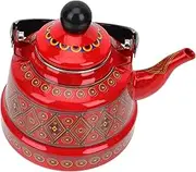 INOOMP Retro Style Enamel Teapot Water Boiling Kettle for Induction Gas Electric Cookers for Tea and Hot Beverages Kitchen Essential for Home Office