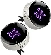 Dogrose Dusk 2PCS Aromatherapy Essential Oil Diffuser Car Diffuser Vent Clip