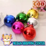 MSC 球裝飾每棵 4CM 聖誕樹塑料球裝飾 4CM 聖誕樹裝飾