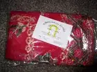 CHRISTMAS HARVEST TABLECLOTH/NAPKINS MOSIC COPPER/BRASS/SILVER/RED 49'' x59''