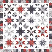 Stars and Stripes Forever Sparklers Quilt Kit Riley Blake 60" x 60" #KT-15710