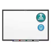 Quartet Classic Series Magnetic Whiteboard, 36 x 24, Black Aluminum Frame