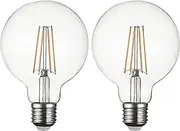 SD LUX LED Light Bulb Base E27 Globe G95, 8 W 850 Lumen Filament Bulbs, Replaces 75 W Filament Bulb, 2700 K Warm White Bulbs, Screw Edison Lamp, Not Dimmable, Pack of 2