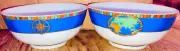 2 vintage TIFFANY & CO Bowls 5" Japan MAP COMPASS nautical post modern 1980s