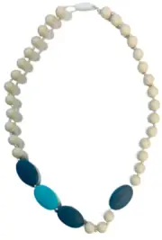 Lil Jumbl Baby Teething Necklace FK004 Cream Blue