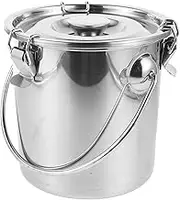 Cabilock Sealed Barrel for Storage Stainless Steel Canister Buckle Lid Airtight Container for Beans