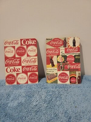 Coca Cola Blank Note Books Coca-Cola Coke In Bottles Pad x2 Unused