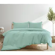 Ardor Boudoir Eddison Bedding Quilt Cover Set Microfibre Bluestone