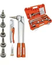 Manual PEX Pipe Expander Tool Kit with 5PCS Be 3/8”,1/2",5/8",3/4",1" Expansion