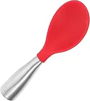 Cabilock 1Pc Standing Rice Spoon Rice Spatula with Stainless Steel Handle for Home Kitchen Use Nonstick Rice Serving Spoon Easy to Clean for Fluffy Rice