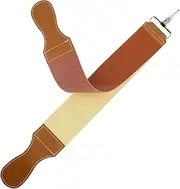 (Type 1, Brown) - Grandslam Leather Strop for Straight Razor Sharpening and Smooth - Professional Straight Razor Knife Cowhide and Canvas Dual Strop (Type 1, Brown)