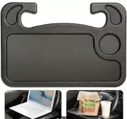 #1 Car Steering Wheel Tray Desk 2 Sided For Laptop Drink Food Work Table Holder