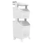Bathroom Laundry Basket, Stackable Rolling Laundry Hamper, Clothes Storage Ba...