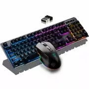 Gaming Keyboard and Mouse Wireless Ergonomic Rechargeable Battery For PC Gaming