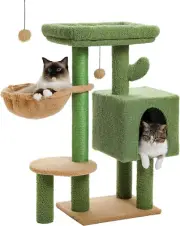 Cactus Cat Tree 35.4"- Medium Cat Tower W/Sisal Scratching Post, Cat Condo for I