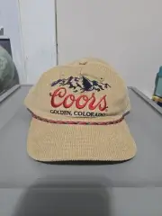 Coors Beer Corduroy Hat Cap Vintage Snapback Golden Colorado Banquet Rockies NWT