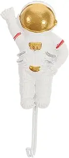Homoyoyo Astronaut Shape Self Adhesive Wall Hook Strong Adhesion Coat Hanger for Bedroom Bathroom Entryway No Drilling Required Resin Design Versatile Storage