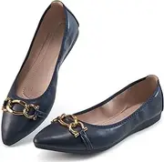[Reimferce] Ballet Flats Shoes for Women: Black 8 Comfortable Work Dress Flats - Ladies Wedding Shoes for Walking