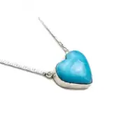 Dominican Nice Blue Larimar Stone Necklace Handcrafted