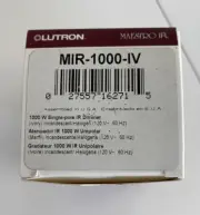 Lutron Maestro IR 1000 Watt Dimmer Switch MIR-1000-IV, IVORY Switch