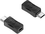 Accessonico USB Mini to USB C, 2-Pack Mini USB to USB C Adapter USB Mini to USB-C, Mini USB Female to USB C Male Adapter
