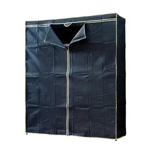 [特價]【dayneeds】荷重型150x45x180公分三層電鍍單桿衣櫥深藍布套