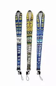 Military Lanyard Flashlight U Disk Keychain Mobile Phone Rope Lobster Buckle
