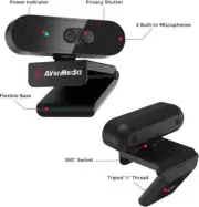 AVerMedia PW310P Webcam Full 1080p 30fps HD Camera With Autofocus