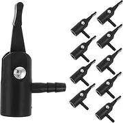 BELLIFFY Multifunctional Air Pump Nozzle Adapters 10pcs Locking Chuck Clip for Bike Tire Inflation Air Compressor Accessory