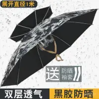 在飛比找蝦皮商城精選優惠-精美優選-釣防曬帽頭戴雨傘帽頭上遮陽傘便攜防紫外綫戶外垂釣傘