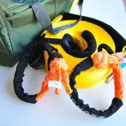 Recovery Kit: Snatch Strap 1*11000Kg*9M +2* 15000kg Soft Shackles + Bag 4x4 4wd