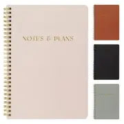 Simplified Daily Planner And Notebook With Hourly Schedule Aesthetic Spiral